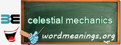 WordMeaning blackboard for celestial mechanics